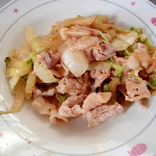 豚肉と白菜の鶏ガラ炒め